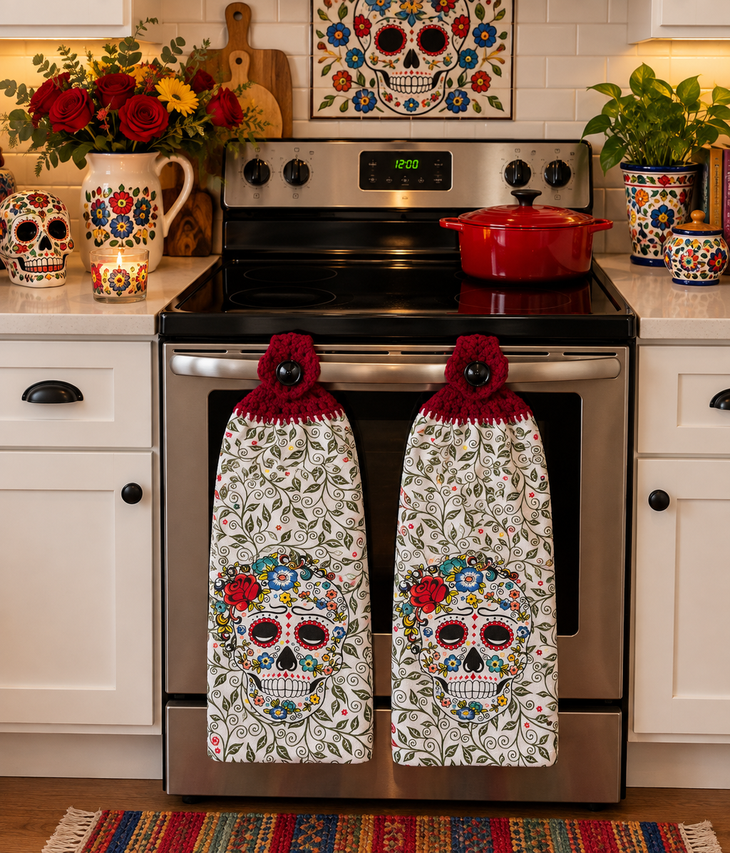 YarnAna's Handmade Kitchen Towels Halloween