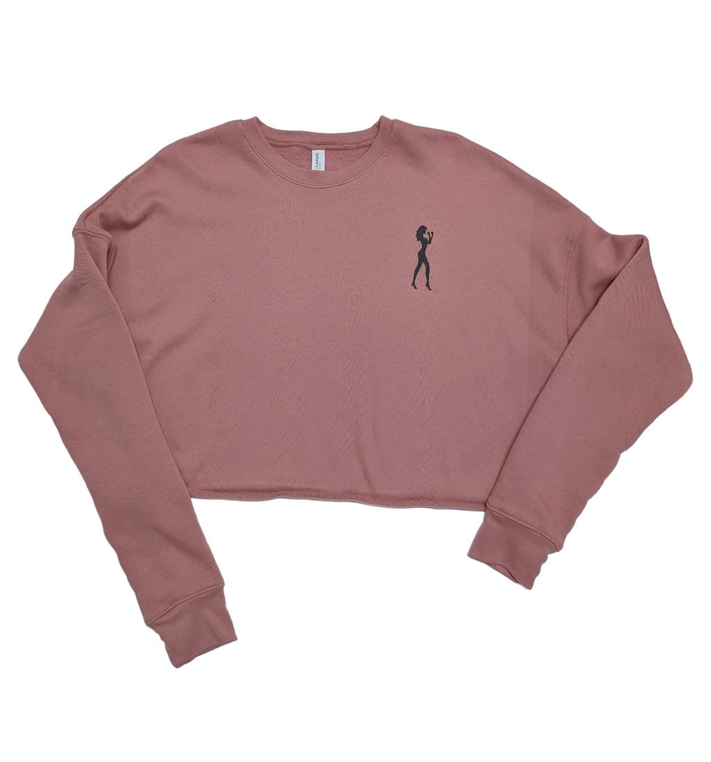 JAB Custom Cropped Crewneck Sweatshirt - Mauve