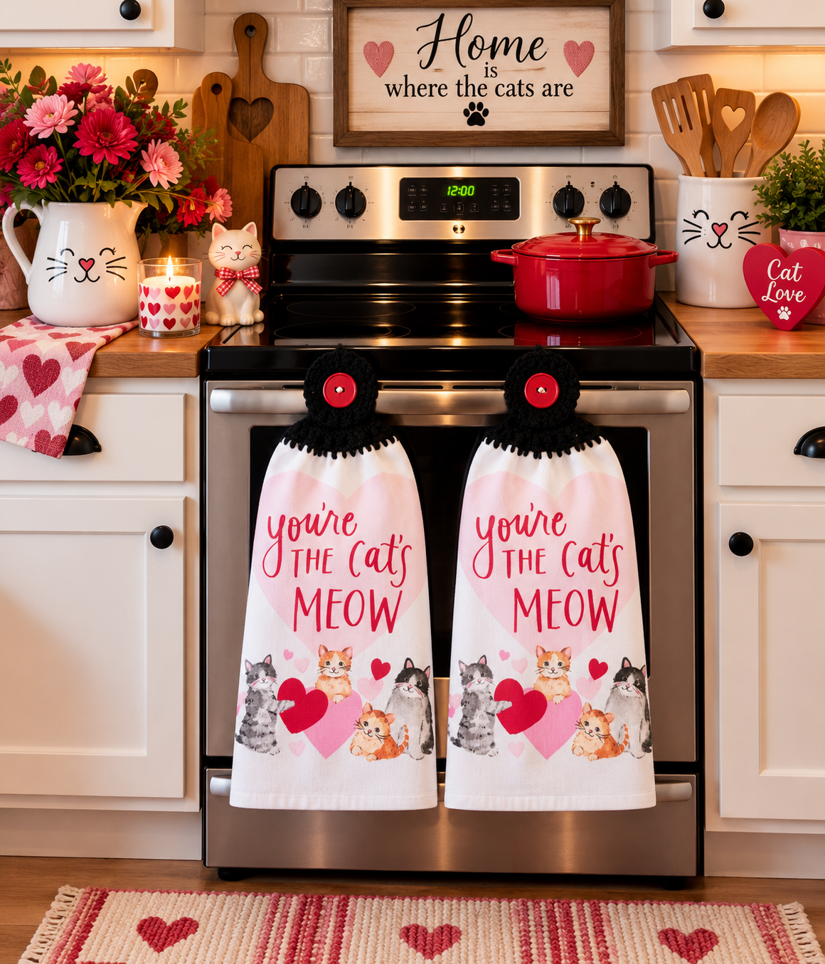 YarnAna's Handmade Kitchen Towels Love