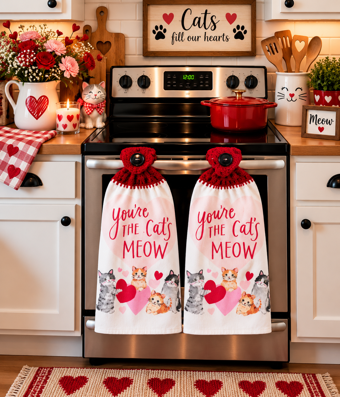 YarnAna's Handmade Kitchen Towels Love