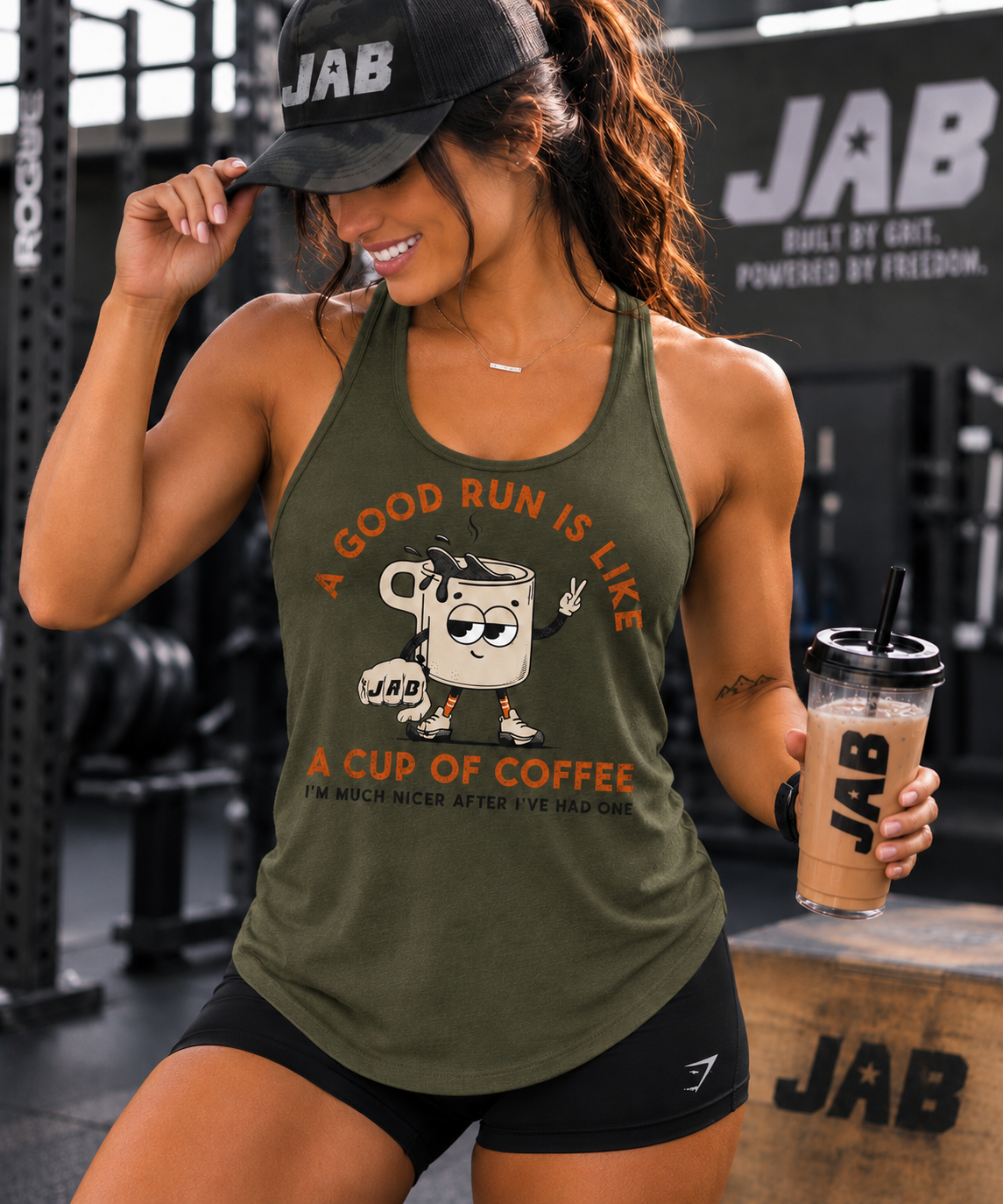 JAB Coffee Run Club Racerback Tank