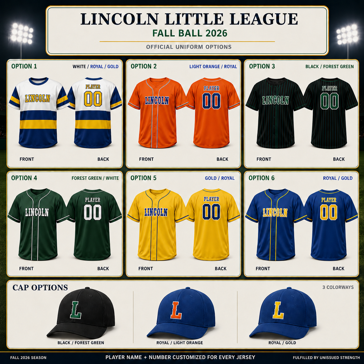 Lincoln Little League Fall Ball Jersey