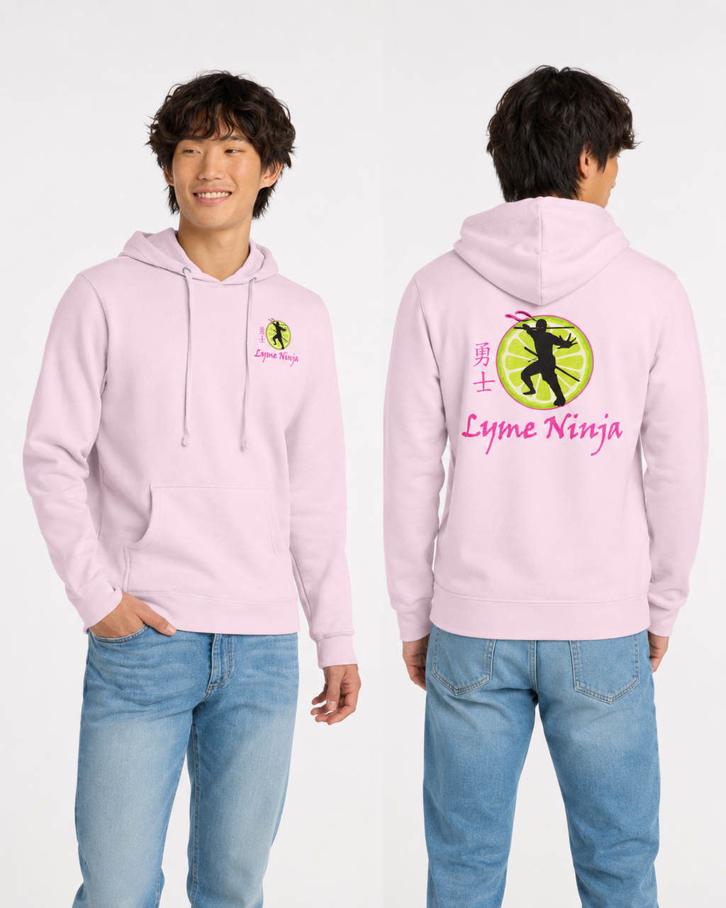 Lyme Ninja Pink Hoodie