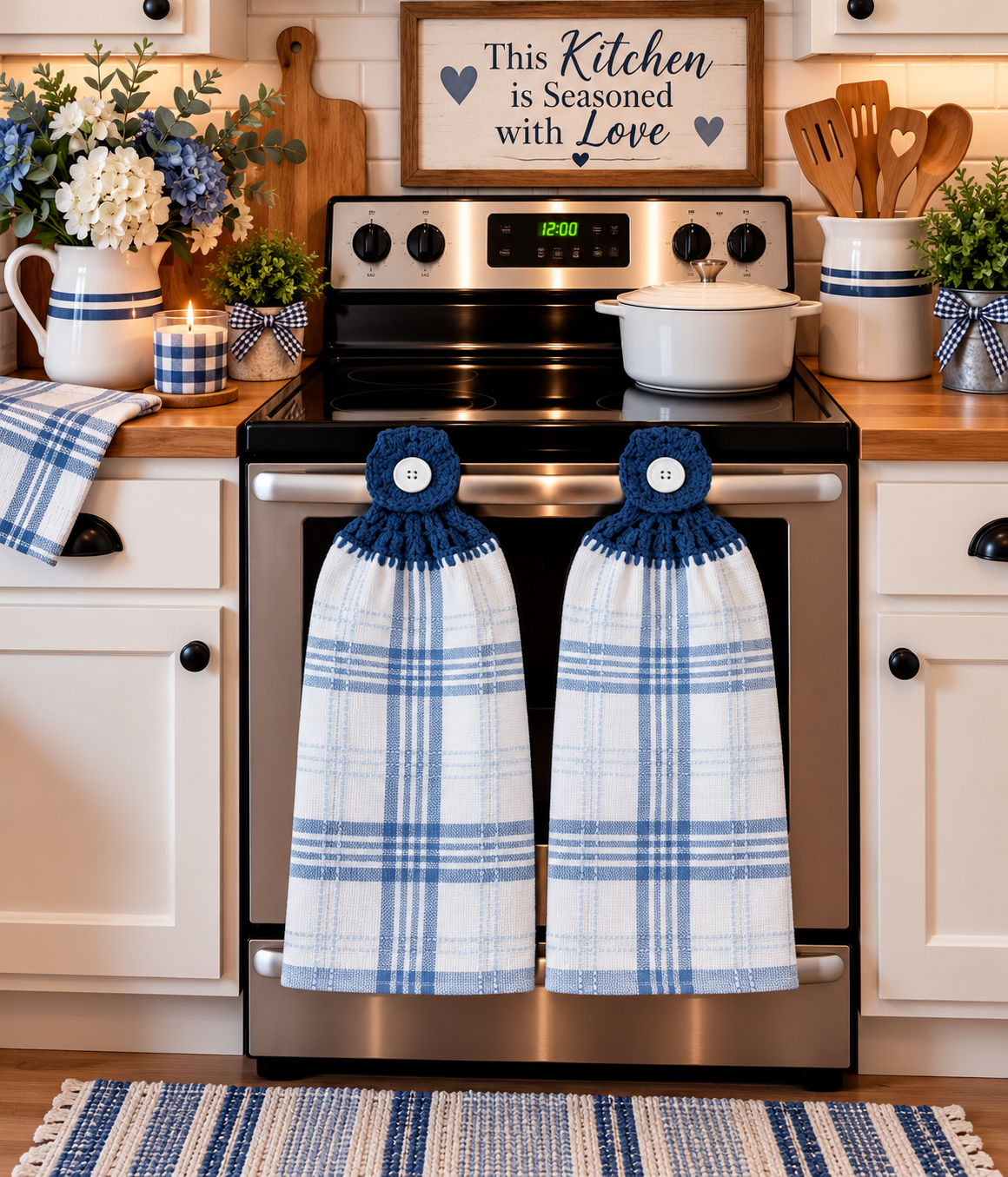 YarnAna's Handmade Kitchen Towels Manly