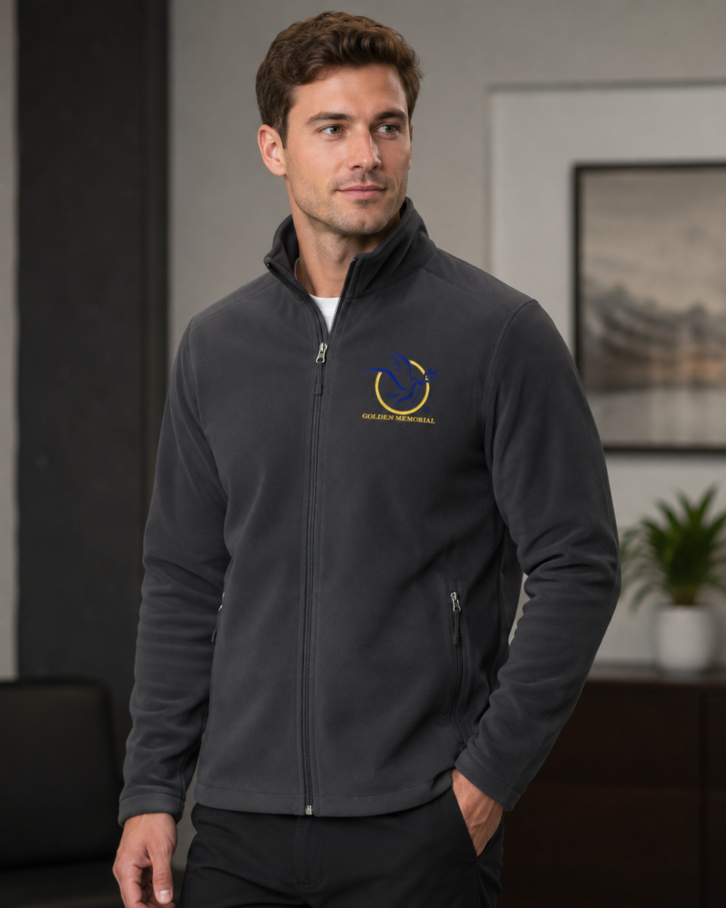 Golden Memorial Men's Port Authority Soft Shell Zip Up