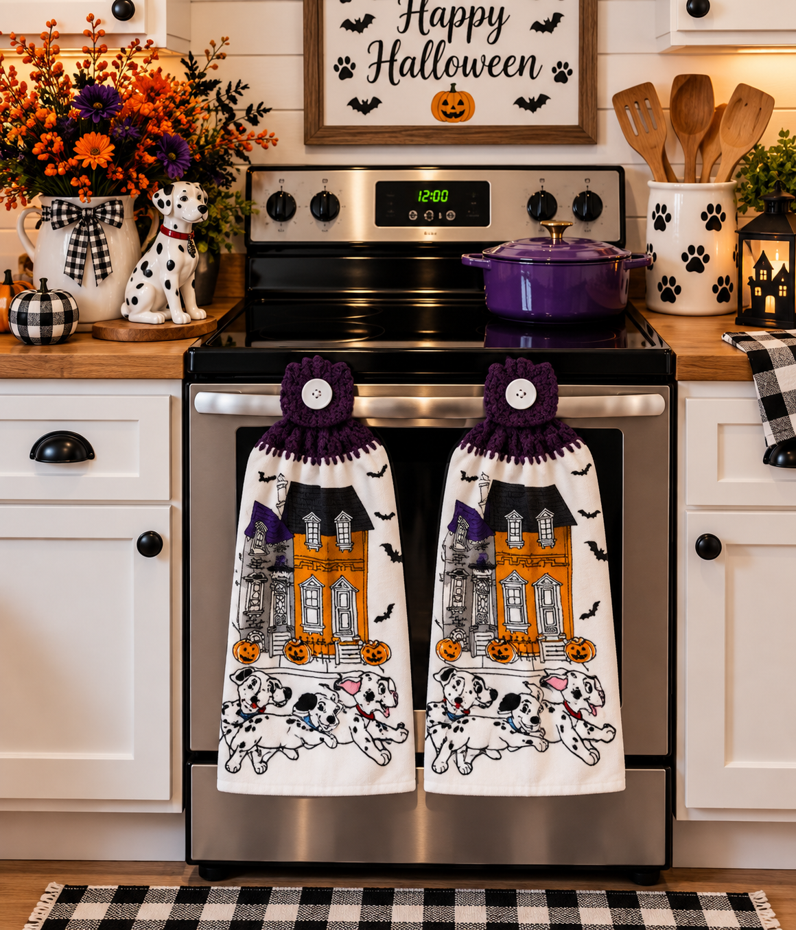 YarnAna's Handmade Kitchen Towels Halloween