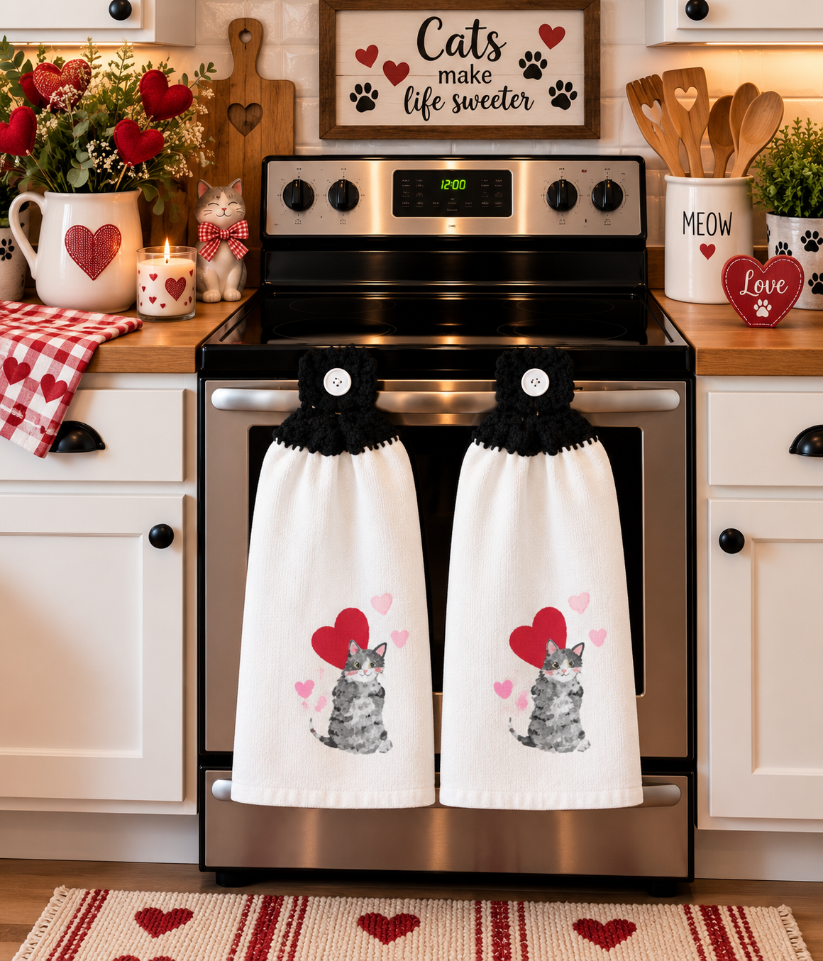YarnAna's Handmade Kitchen Towels Love