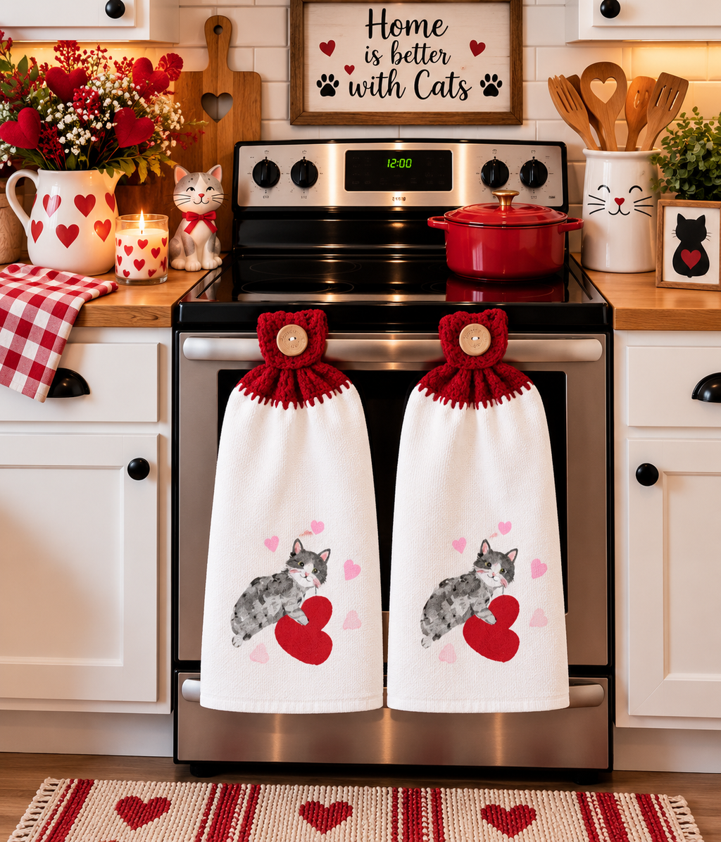 YarnAna's Handmade Kitchen Towels Love