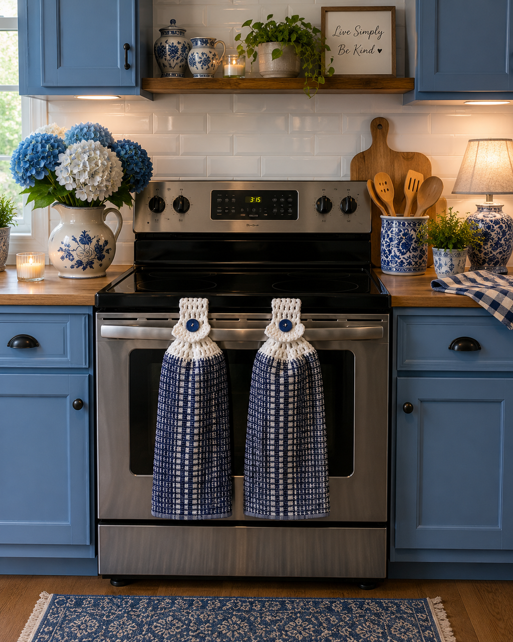 YarnAna's Handmade Kitchen Towels No Blues Here