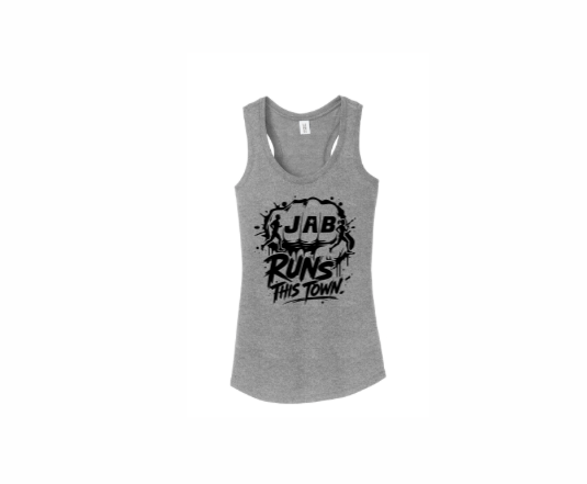 JAB Custom Tri-blend Racerback Tank w/Black Logo