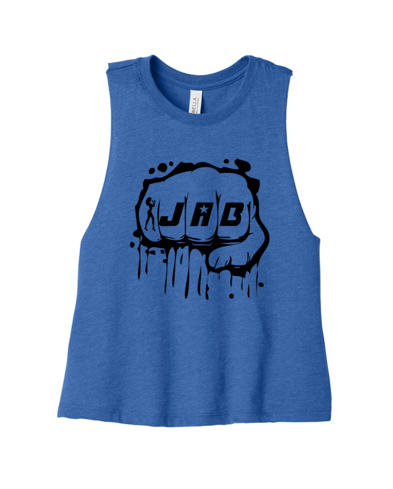 JAB Custom Racerback Cropped Tank w/Black Logo
