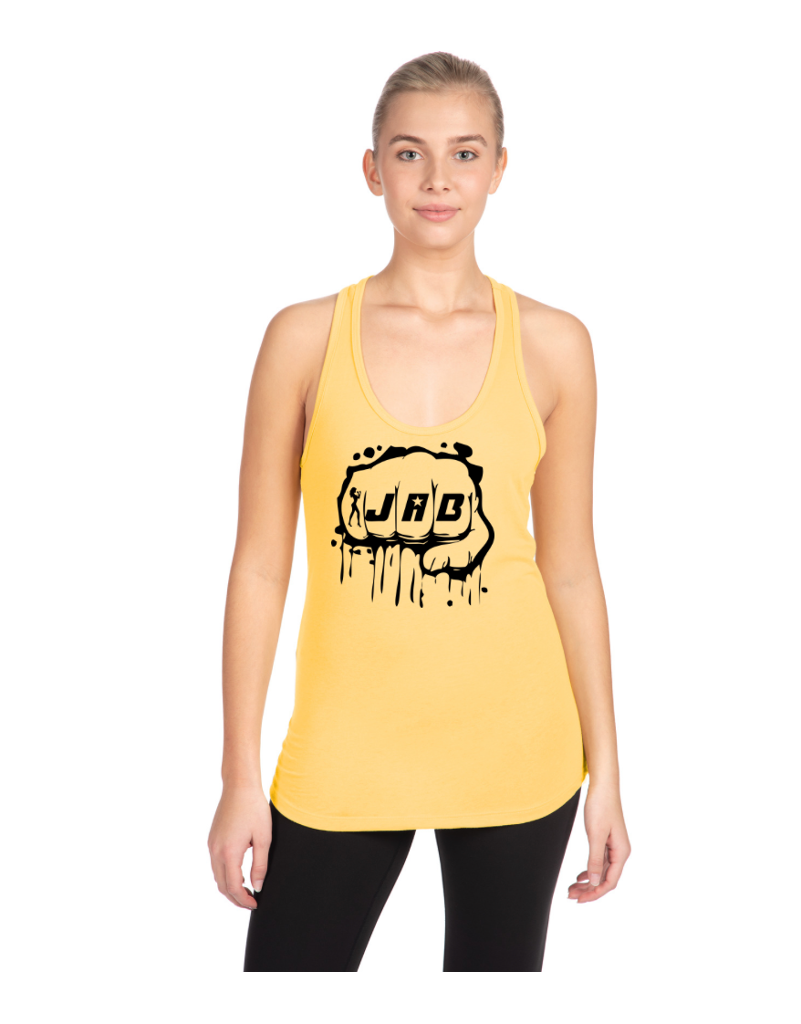 JAB Custom Racerback Tank w/Black Logo