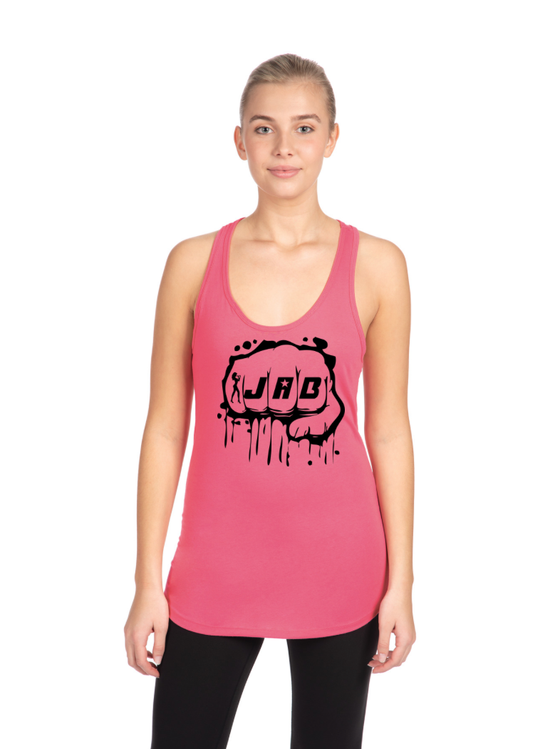 JAB Custom Racerback Tank w/Black Logo