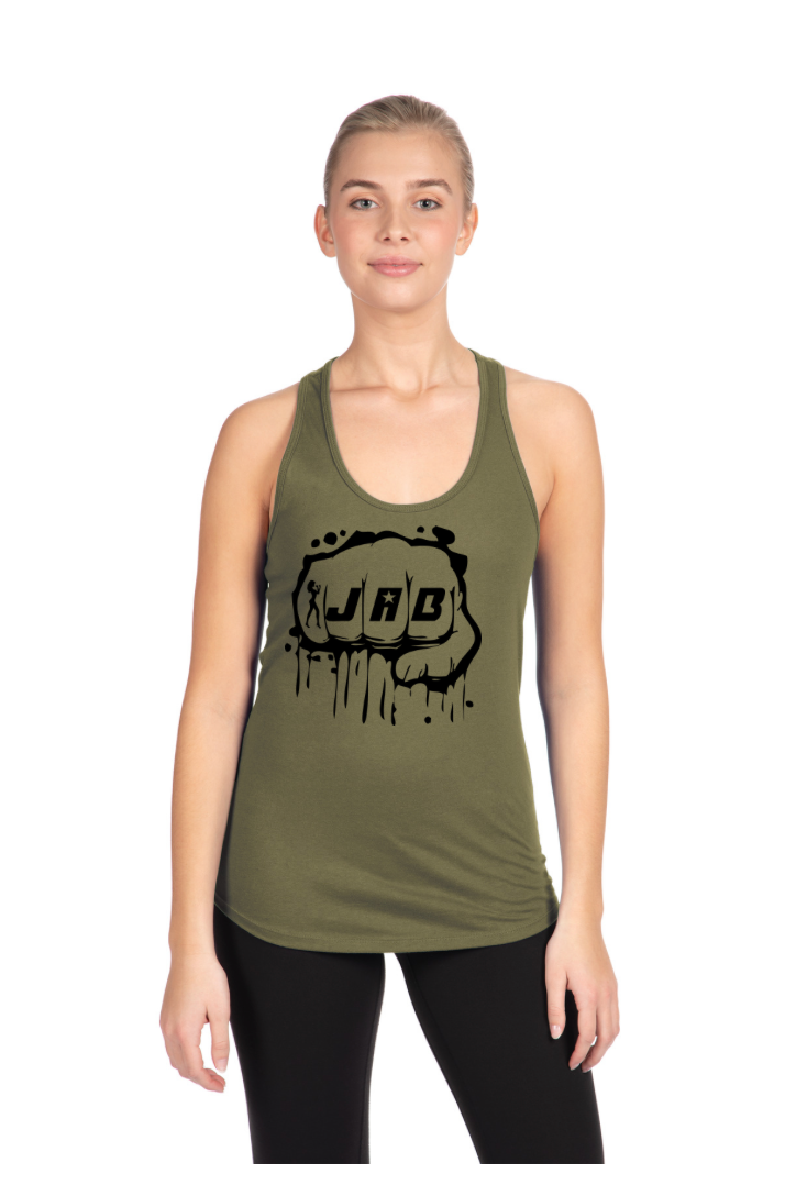 JAB Custom Racerback Tank w/Black Logo