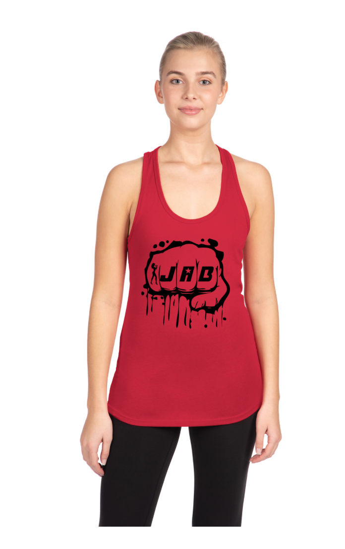 JAB Custom Racerback Tank w/Black Logo