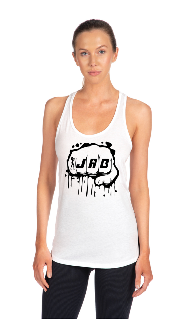 JAB Custom Racerback Tank w/Black Logo