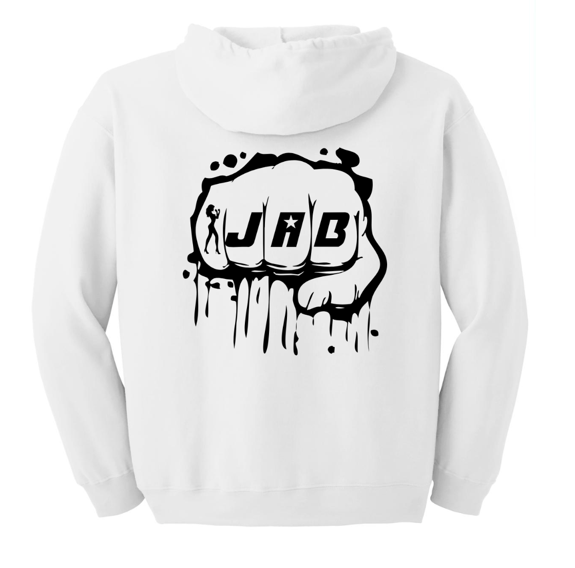 JAB Custom Zip Hoodie w/Black Logo