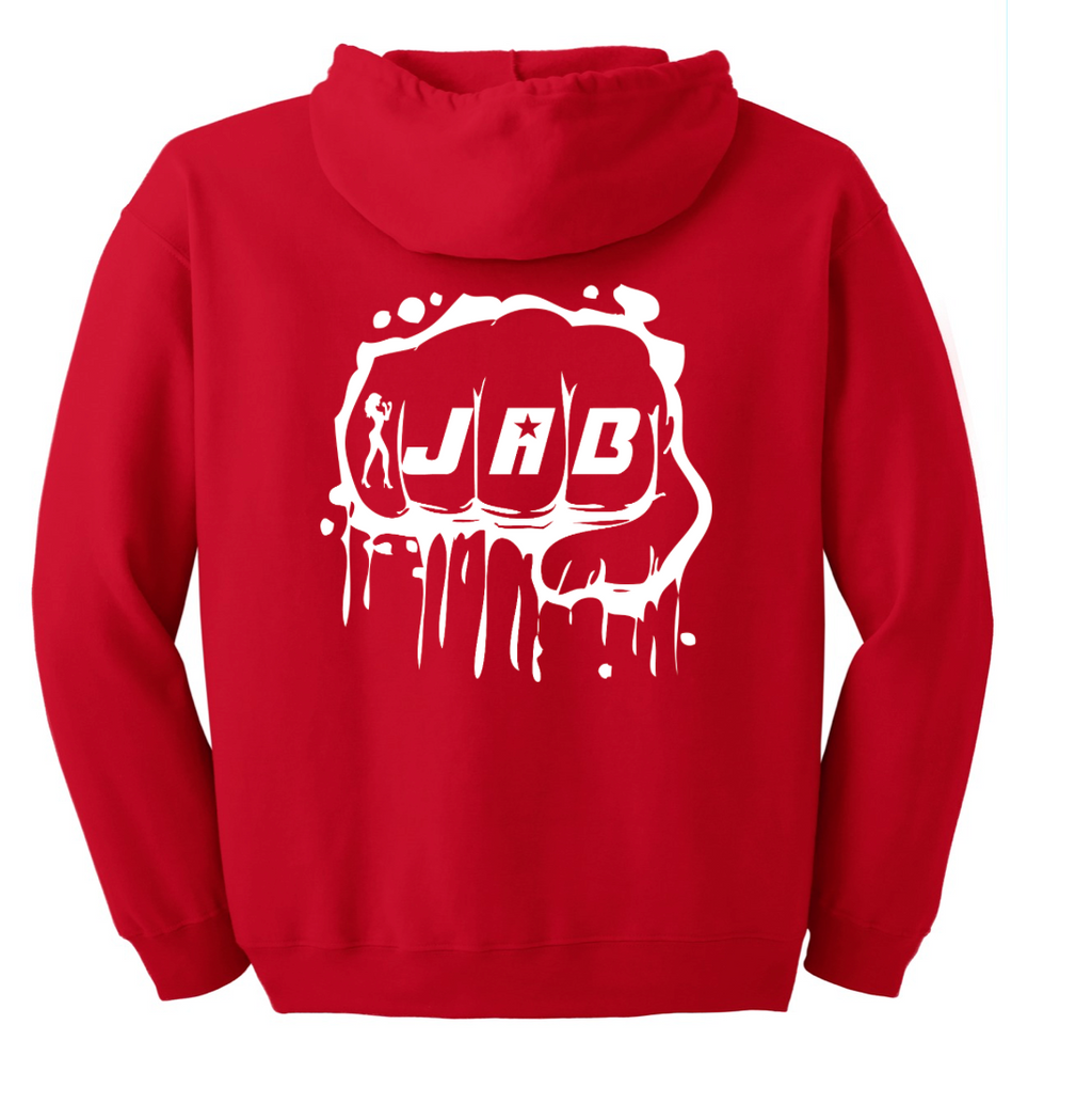 JAB Custom Zip Hoodie w/White Logo