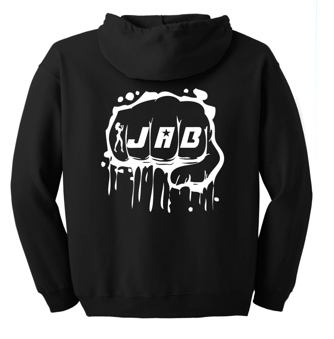 JAB Custom Zip Hoodie w/White Logo