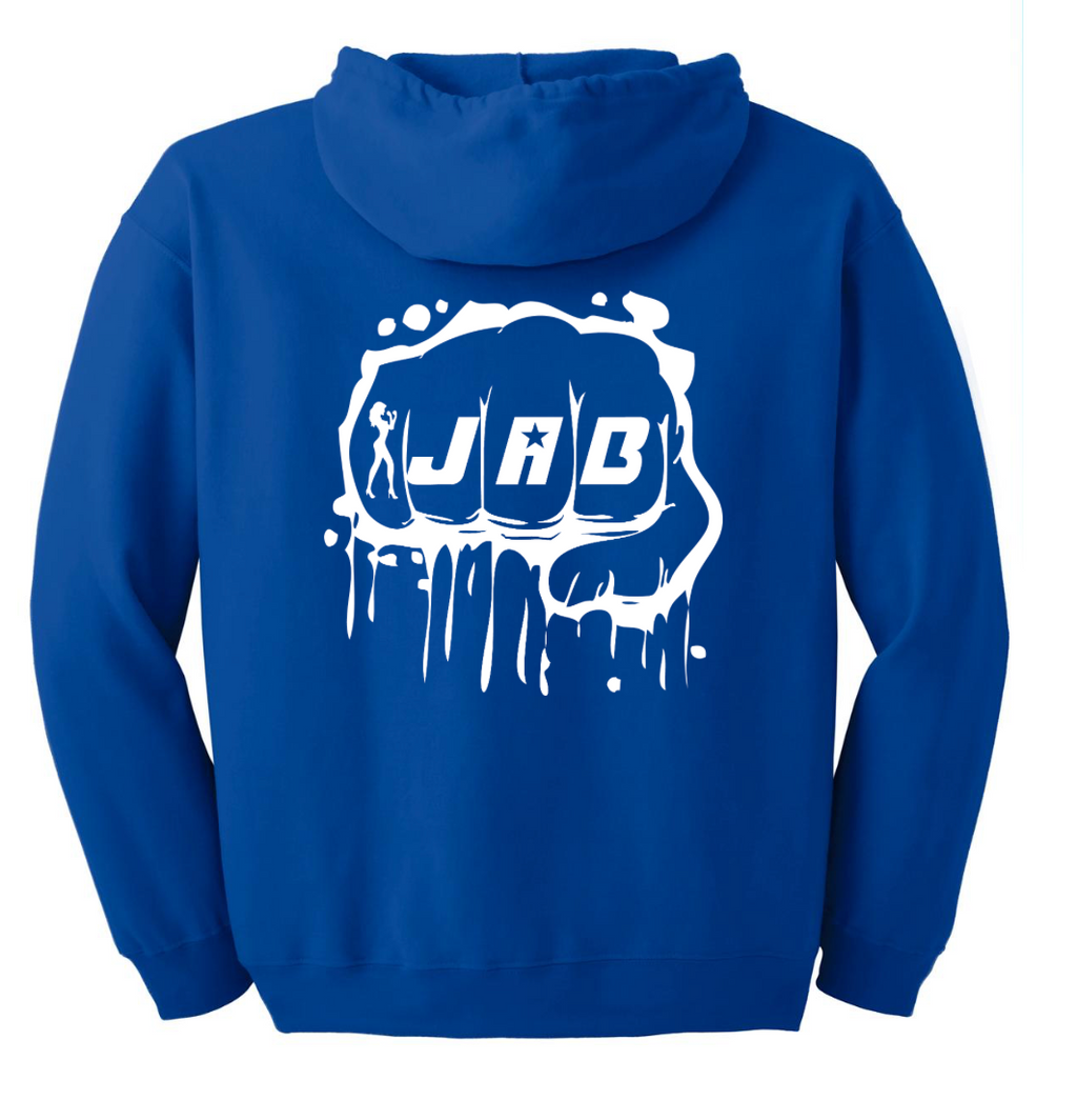 JAB Custom Zip Hoodie w/White Logo