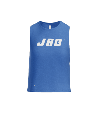 JAB Custom Racerback Cropped Tank w/White Logo