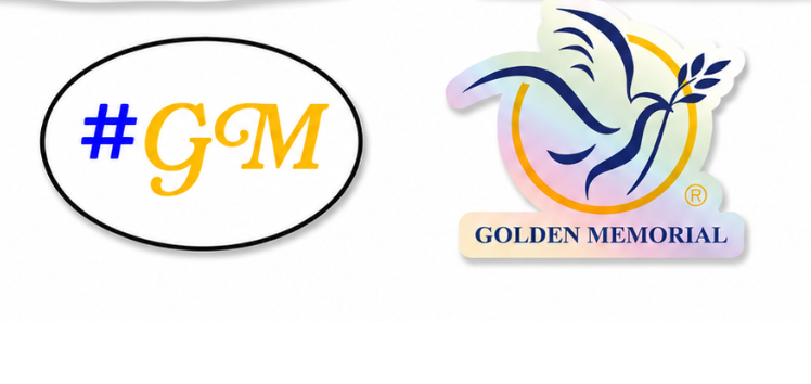 Golden Memorial Stickers