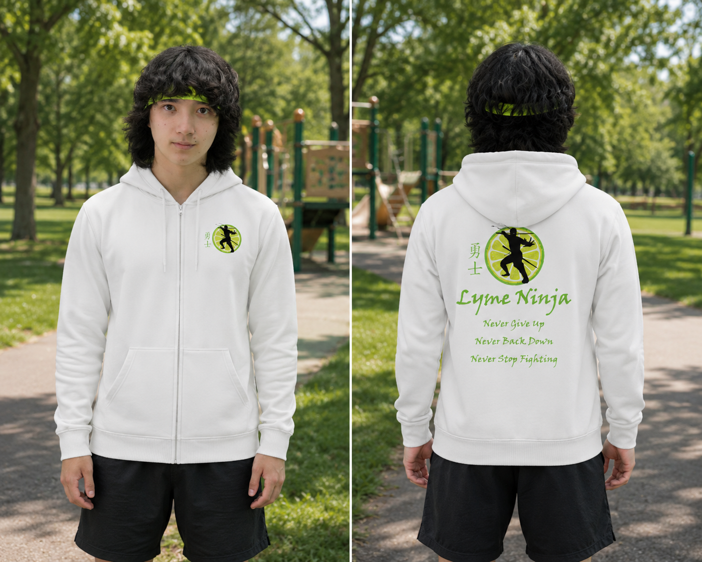 Lyme Ninja Zip Up Hoodie