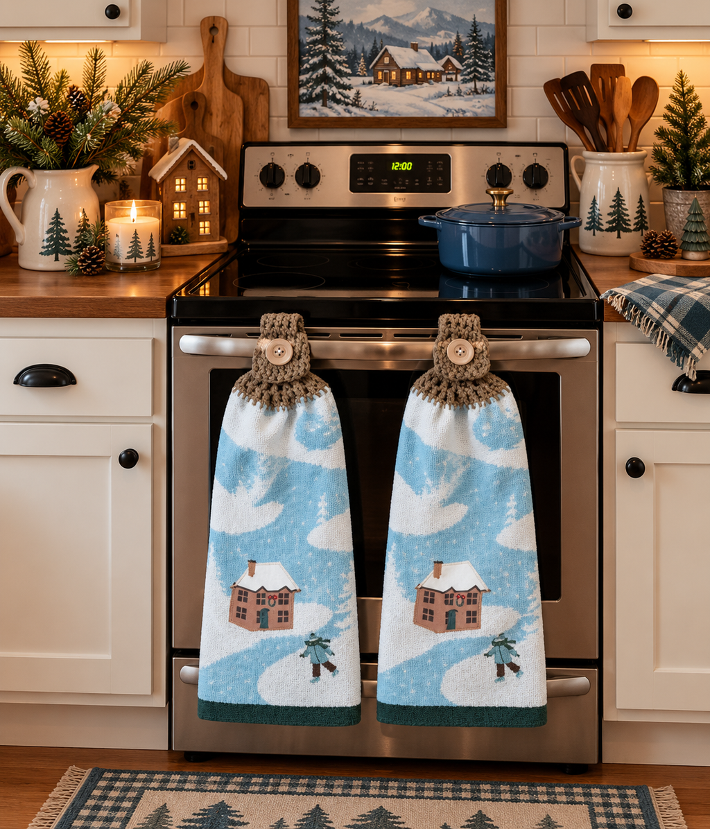 YarnAna's Handmade Kitchen Towels Christmas Cheer